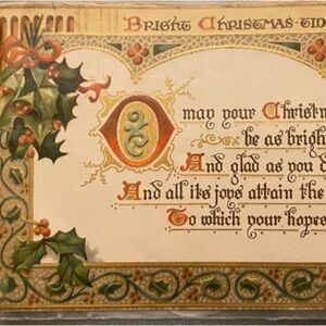 Antique Tuck’s 1910 Christmas Postcard